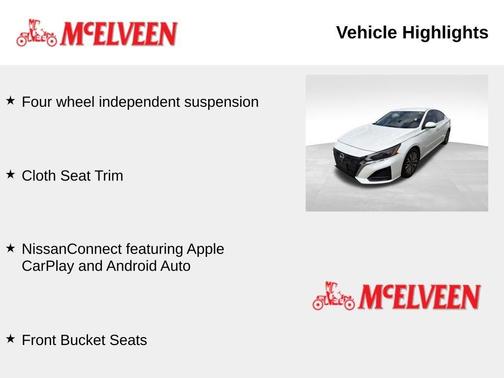 White 2023 Nissan Altima 2.5 SV