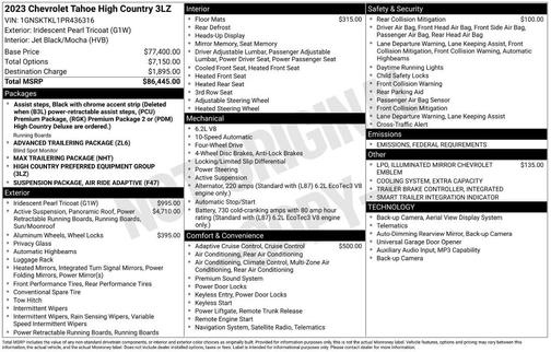 2023 Chevrolet Tahoe High Country