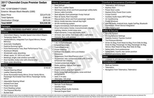 2017 Chevrolet Cruze Premier