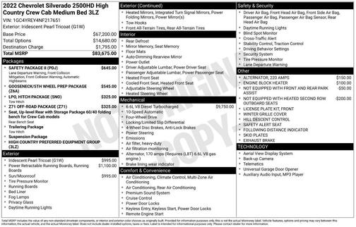 2022 Chevrolet Silverado 2500 High Country