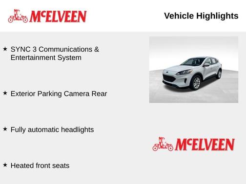 Oxford White 2020 Ford Escape SE