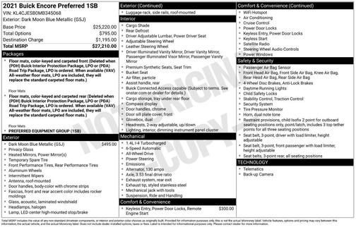 2021 Buick Encore Preferred