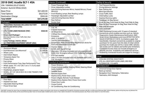 2018 GMC Acadia SLT-1