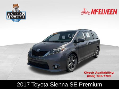 Predawn Gray Mica 2017 Toyota Sienna SE Premium