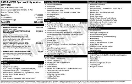 2023 BMW X7 xDrive40i