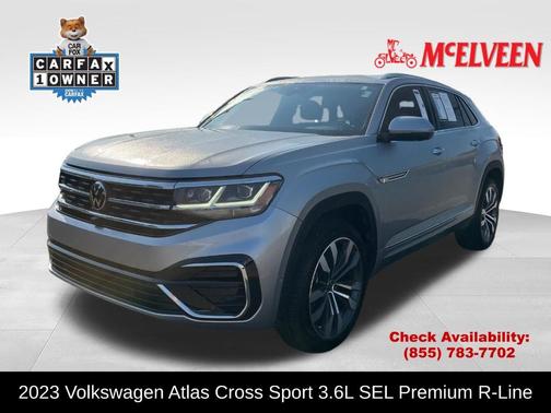 Pyrite Silver Metallic 2023 Volkswagen Atlas Cross Sport 3.6L V6 SEL Premium R-Line