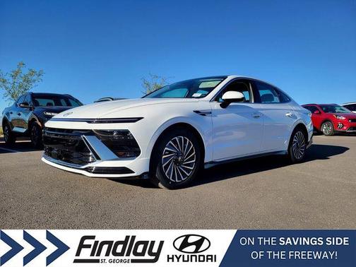 Serenity White 2026 Hyundai SONATA Hybrid SE
