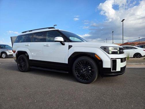 Serenity White 2026 Hyundai SANTA FE HEV Calligraphy