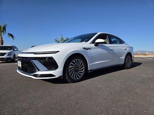 Serenity White 2025 Hyundai SONATA Hybrid Limited