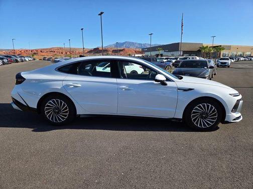 Serenity White 2025 Hyundai SONATA Hybrid Limited