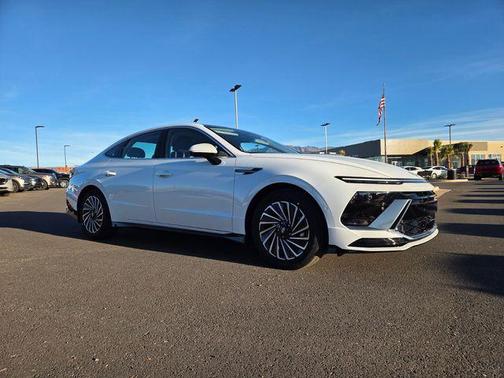Serenity White 2026 Hyundai SONATA Hybrid Limited