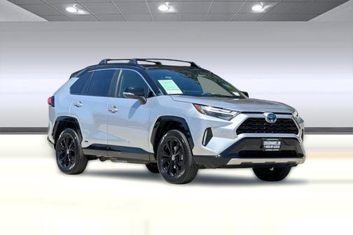 Silver Sky Metallic/Midnight Black Metallic 2024 Toyota RAV4 Hybrid SE