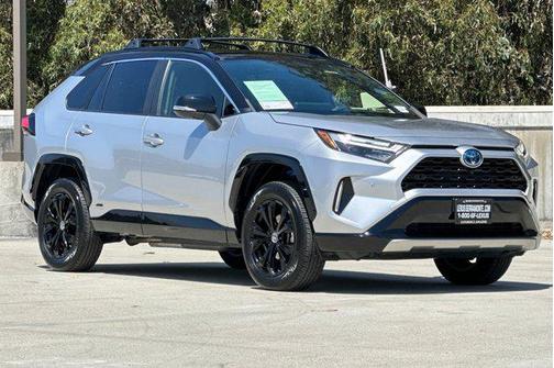 Silver Sky Metallic/Midnight Black Metallic 2024 Toyota RAV4 Hybrid SE