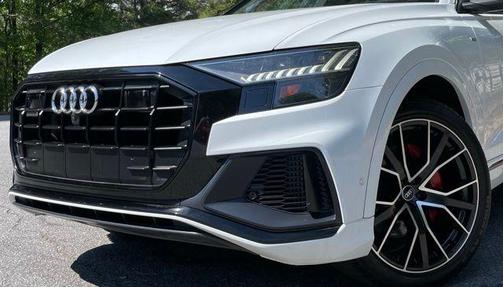White 2021 Audi Q8 55 Premium Plus