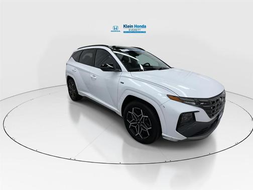 White Pearl 2024 Hyundai TUCSON Hybrid N Line