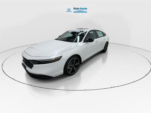 Platinum White Pearl 2026 Honda Accord Hybrid Sport