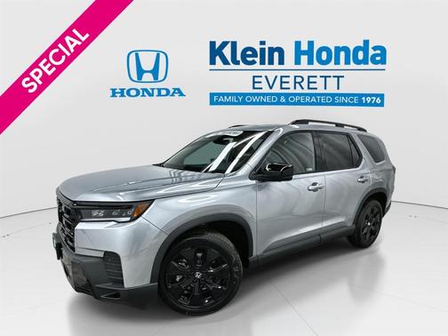 Solar Silver Metallic 2026 Honda Pilot Black Edition