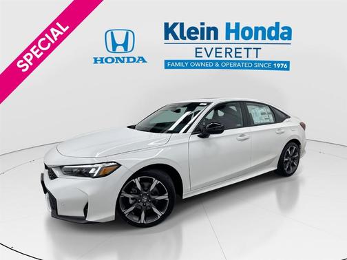 Platinum White Pearl 2026 Honda Civic Hybrid Sport Touring