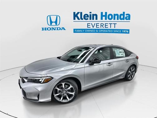 Solar Silver Metallic 2026 Honda Civic Hybrid Sport Touring Hatchback