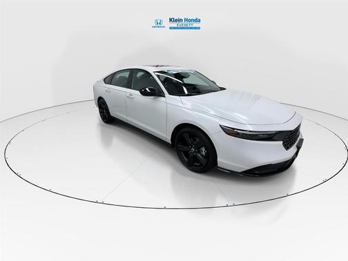 Platinum White Pearl 2026 Honda Accord Hybrid Sport-L