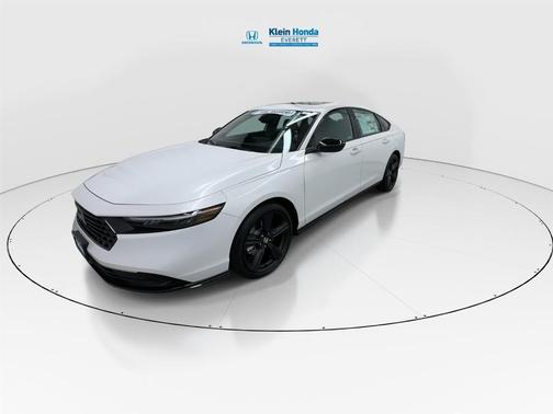Platinum White Pearl 2026 Honda Accord Hybrid Sport-L