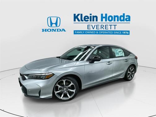 Solar Silver Metallic 2026 Honda Civic Hybrid Sport Touring Hatchback