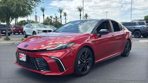 Supersonic Red w/Midnight Black Metallic Roof 2025 Toyota Camry XSE