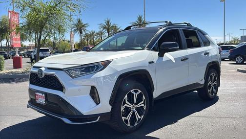 Blizzard Pearl w/Midnight Black Roof 2021 Toyota RAV4 Prime XSE