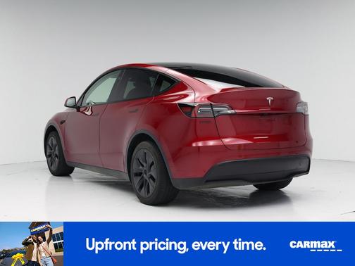 Red 2025 Tesla Model Y Long Range