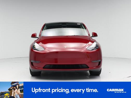 Red 2025 Tesla Model Y Long Range