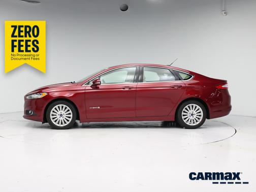 Red 2015 Ford Fusion Hybrid SE