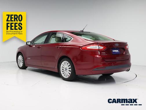 Red 2015 Ford Fusion Hybrid SE