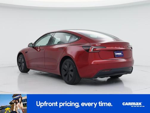 Red 2025 Tesla Model 3 Long Range