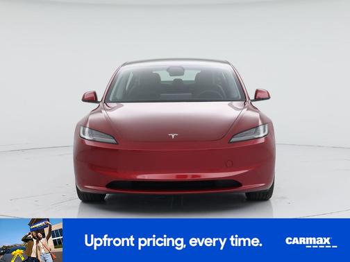 Red 2025 Tesla Model 3 Long Range