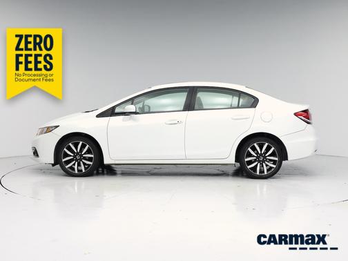 White 2015 Honda Civic EX-L