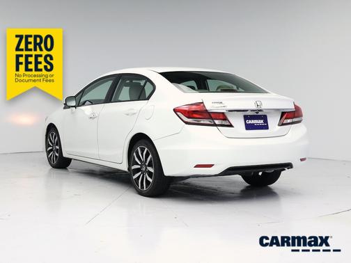 White 2015 Honda Civic EX-L