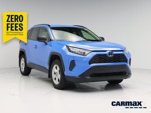 Blue 2021 Toyota RAV4 Hybrid LE