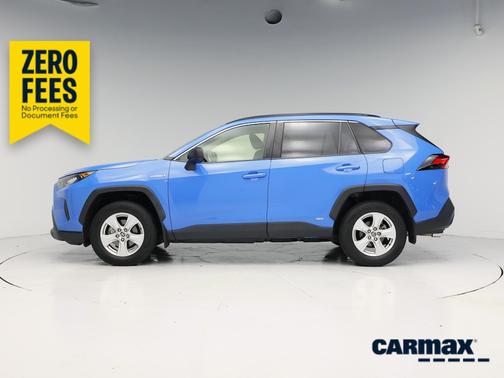 Blue 2021 Toyota RAV4 Hybrid LE