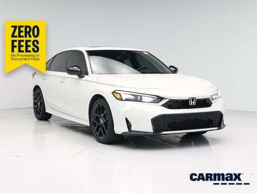 White 2025 Honda Civic Hybrid Sport