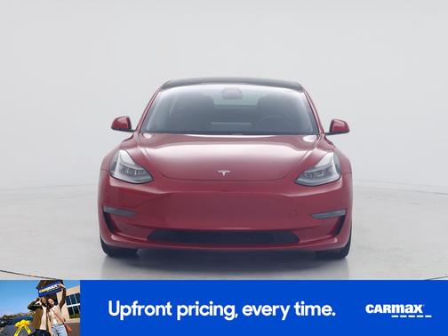 Red 2021 Tesla Model 3 Long Range