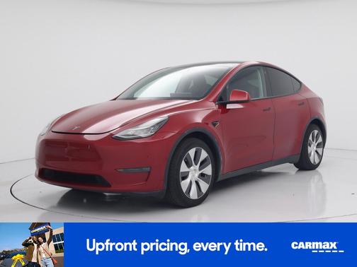 Red 2021 Tesla Model Y Long Range