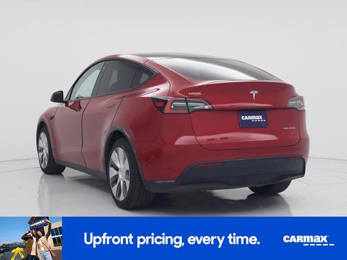 Red 2021 Tesla Model Y Long Range