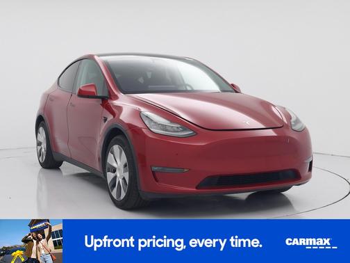 Red 2021 Tesla Model Y Long Range