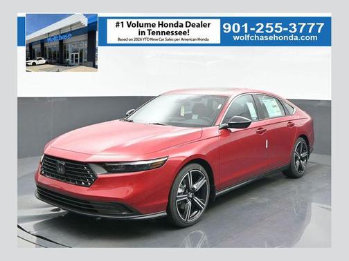 Radiant Red Metallic 2025 Honda Accord Hybrid Sport
