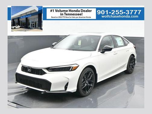 Platinum White Pearl 2026 Honda Civic Hybrid Sport