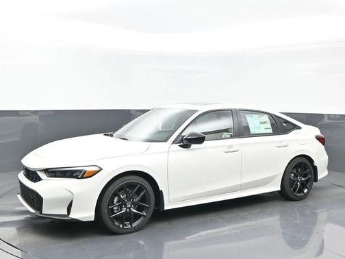 Platinum White Pearl 2026 Honda Civic Hybrid Sport