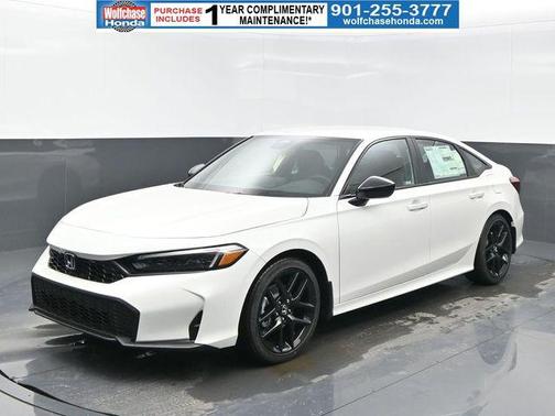 Platinum White Pearl 2026 Honda Civic Sport Sedan