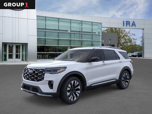 SPACE WHITE METALLIC 2026 Ford Explorer Platinum