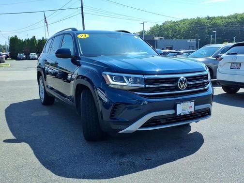 Tourmaline Blue Metallic 2021 Volkswagen Atlas 3.6L SE w/Technology