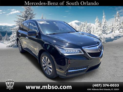 Crystal Black Pearl 2016 Acura MDX 3.5L